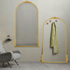 Arched Mirror Home Garden Decor Gold/Black Metal Distressed Hanging Wall Mounted