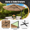 2.7m Cantilever Hula Tiki Thatch Patio Beach Umbrella w/ Vented Top