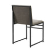 Dusk Rae Dark Taupe Velvet & Black Metal Set of 2 Dining Chairs