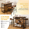 Industrial Wine Bar Cabinet Kitchen Storage Sideboard W/ Wine Rack-Coffee