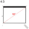 72-120Inch Electric Motorised Projector Screen Home Cinema 4:3 Remote HD TV