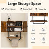 Bathroom Space Saving Storage Cabinet w/ Double Doors-Coffee