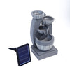 Solar Garden Water Feature Fountain with LED Light Outdoor Cascading Bowls ECO