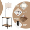 Floor Lamp Bedside Nightstand End Table Lamp W/ End Table and USB Charging Ports