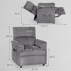 Power Recliner Armchair with Quiet Motor, Massage Reclining Chair, Grey