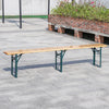 Wooden Foldable Picnic Beer Table AND Bench Set Trestle Patio Portable Furniture