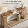 Tribesigns 63 Inch Console Table, Farmhouse Wooden Sofa Table Entryway Table
