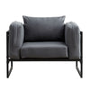 Single/Double/Triple Sofa Armchair Faux Leather Cushion Seat Metal Frame Armrest