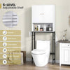 Over The Toilet Storage Cabinet Free Standing Toilet Rack w/ Doors White