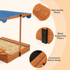 Toddler Patio Activity Playset w/ Adjustable Rotatable Canopy-Natural