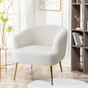 Modern Accent Chair Teddy Fleece Upholstered Leisure Armchair Single Sofa Chair