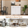 Tilt Out Trash Cabinet White Bin Holder with Drawers Storage Unit for Kitchen