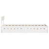 Bed Frame with Drawers White 90x190 Solid Wood Pine E4R3