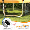 317 x 255 cm Rectangle Outdoor Trampoline w/Basketball Hoop-Orange