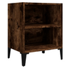 Rustic Bedside Table Vintage Industrial Side Cabinet Metal Storage Bedroom Unit