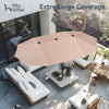Large Parasols Patio Umbrella Outdoor Umbrella Double-Sided Market Umbrella 13ft