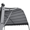 Steel Pergola 4m 3m Garden Shade Sun Weather Proof Awning Grey Curve Canopy UK
