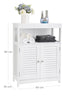 VASAGLE White Wooden Bathroom / toilet / shower room Floor Cabinet 9-3-4