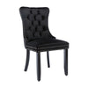 Set of 4 Velvet Dining Chairs with High Back Wooden Legs for Dining Room Kitchen