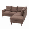 L-Shaped Corner Sofa, Sectional Couch with Built-in USB Port Chaise