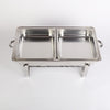 11L Stainless Steel Buffet Server Chafing Dish Food Warmer 2 Tray With Lid Hook
