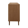 Rattan 2 Door Wooden TV Stand Cabinet Sideboard Cupboard Buffet 3 Drawer Storage
