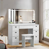 Dressing Table with 7 drawers Mirror Stool Set Bedroom Makeup Desk Vanity table