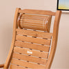 BambooWood Deck Rocking Chair Patio Garden Outdoor Sun Lounger Reclining Day Bed