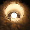 Feather Shade Table Lamp Bedside Desk Night Light Living Room Bedroom Decor