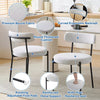 Dining Chairs Set of 2 Mid-Century Upholstered Curved Backrest Accent Chairs