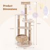 Plush Condo Activity Center for Indoor Cats 164 cm Multi-level Cat Tower