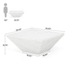 Tribesigns Coffee Table, Square Coffee Table with Faux Marble Tabletop, White