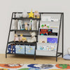 Bookshelf Bookcase with 9 Storage Compartme for Children's Reading Room Black