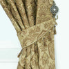 Curtains Ready Made Fully Lined Jacquard Pencil Pleat Tape Top Pair & Tiebacks