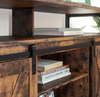 Large TV Stand Industrial Storage Sideboard Vintage Rustic Metal Media Cabinet