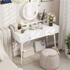 Writing Computer Desk with Hutch 120 CM Wooden Study Workstation White