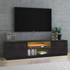 LED TV Stand Cabinet Unit Modern TV Console Desk with Storage and Shelf