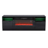 Electric Fireplace With TV Stand Unit Cabinet Fire Glass Heater Flame LivingRoom