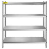 Stainless Steel Shelving Adjustable Storage Shelf 4-Tier Storage Rack
