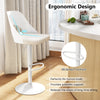 Modern Swivel Bar Chairs Adjustable Barstools Island Dining Chairs-White