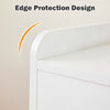 LED Bedside Table Cabinet Side End Table LED White High Gloss Living Room