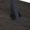 Brown Dining Table Kitchen Dining Room Garden Table Metal Straight Legs Morden