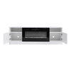 White 36in Electric Fire Electric Fireplace w/ 70in TV Cabinet Unit with Remote