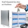 Key Cabinet Lockable Key Storage Box Wall-Mounted Security Safe Box for 96 Keys