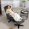 Rocker Swivel Recliner Chair with Footstool Velvet Upholstered Recliner Armchair