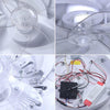 LED Ceiling Fan Light Dimmable Living Room Chandelier Lamp With Remote Wuqmepigy