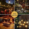 99FT Festoon String Lights Outdoor Garden Globe 30 LED Bulbs Mains Powered