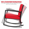 Outdoor Wicker Rocking Chair Heavy-Duty Steel Frame Patio Rattan Rocker Chair