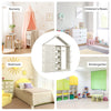 Kids Dress Up Rack Clothing Wardrobe Costume Storage Closet-White