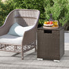 2-in-1 Outdoor Hideaway Propane Gas Tank Cover Patio Rattan Storage Side Table